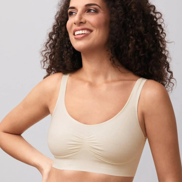 Amoena Becky Wirefree Pocketed Bra 44676 Off White