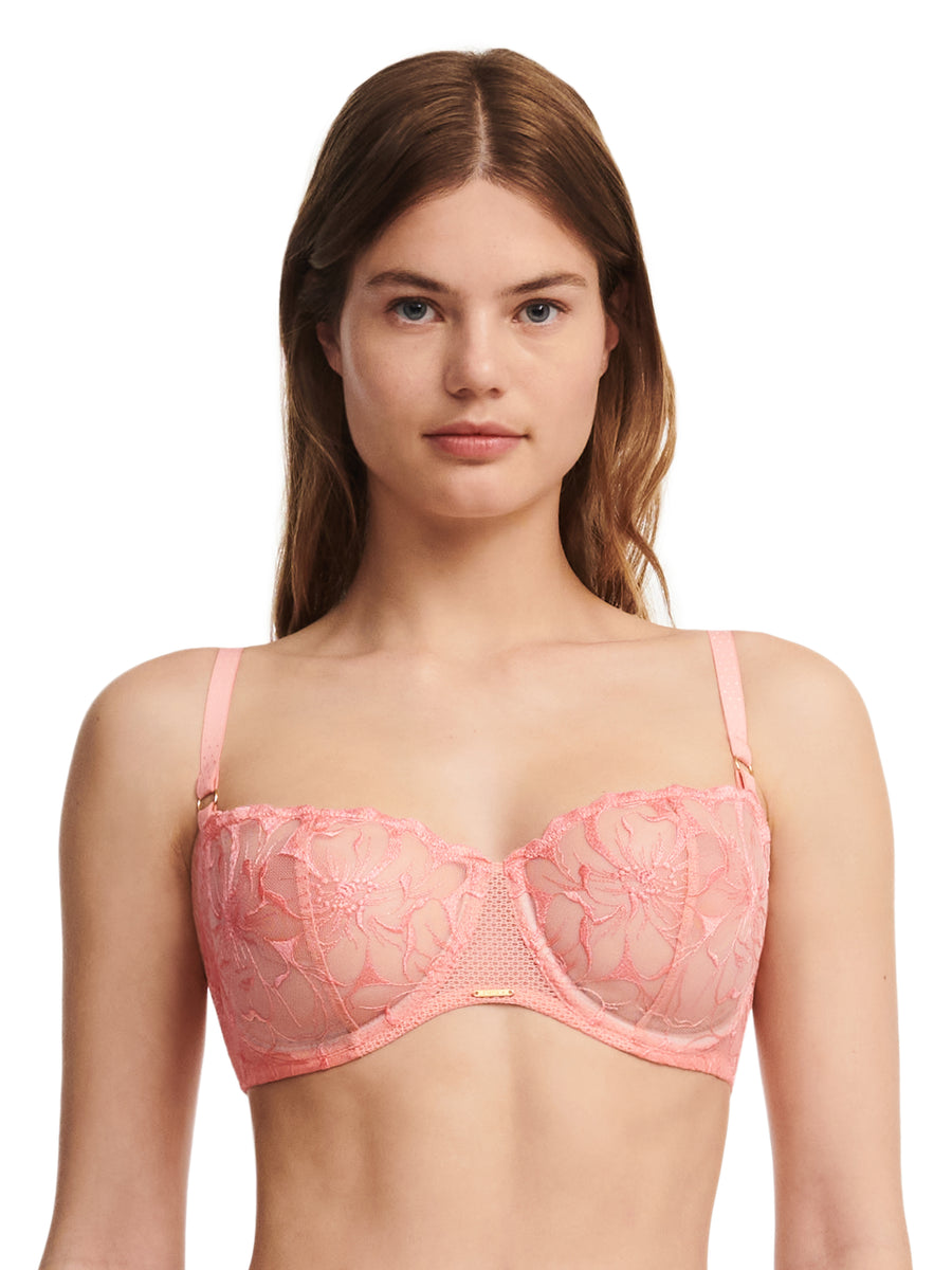 Chantelle - Fleurs Half-Cup Balcony Bra Black