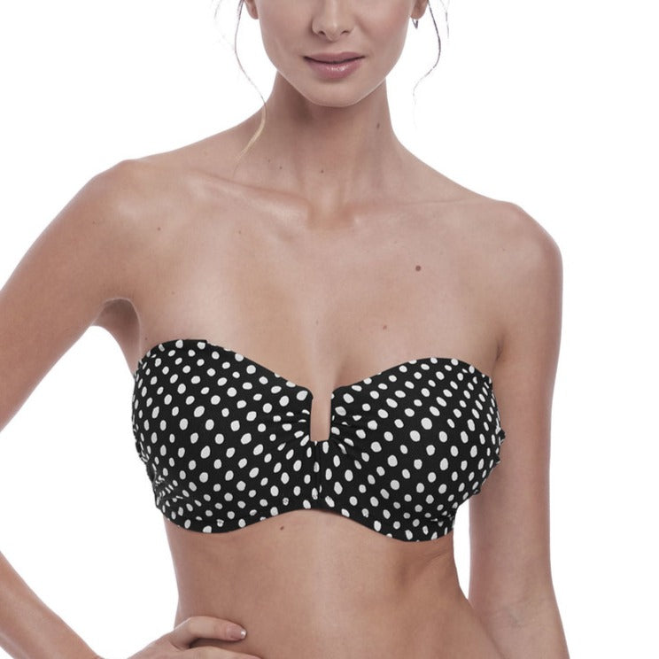 Santa Monica Black & White Full Cup Bikini Top from Fantasie
