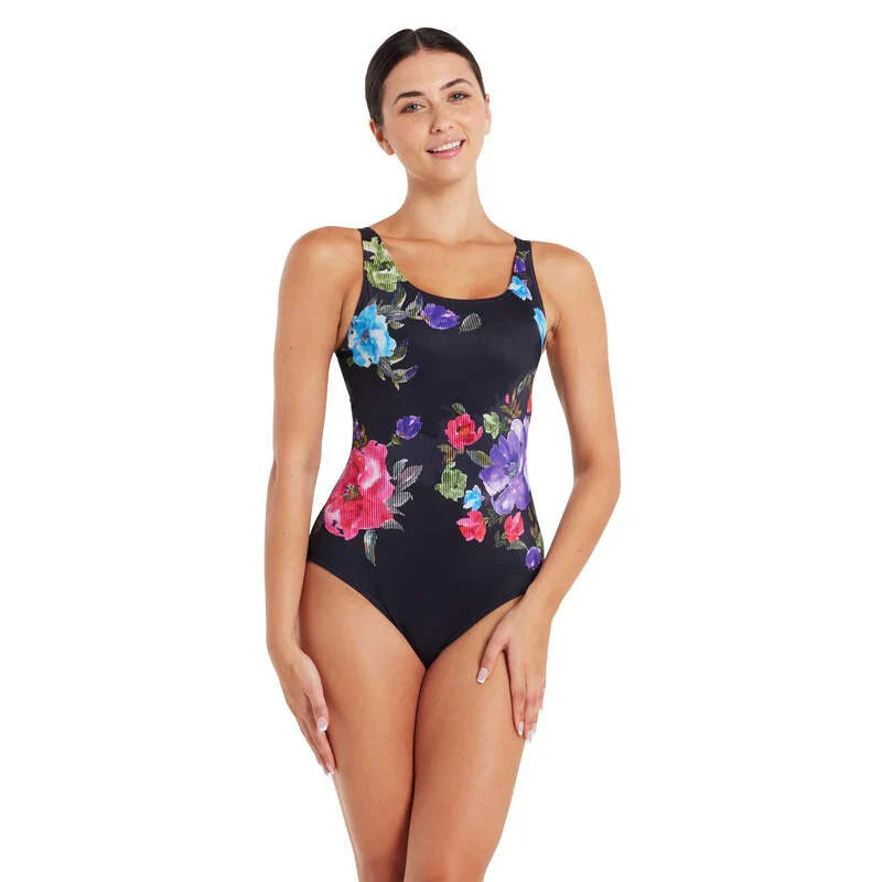 Zoggs Multiway One Piece Pocketed Swimsuit 462318 Sea Velvet