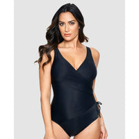 Miraclesuit Eclat Crossover One Piece Shaping Swimsuit 6537077 Black