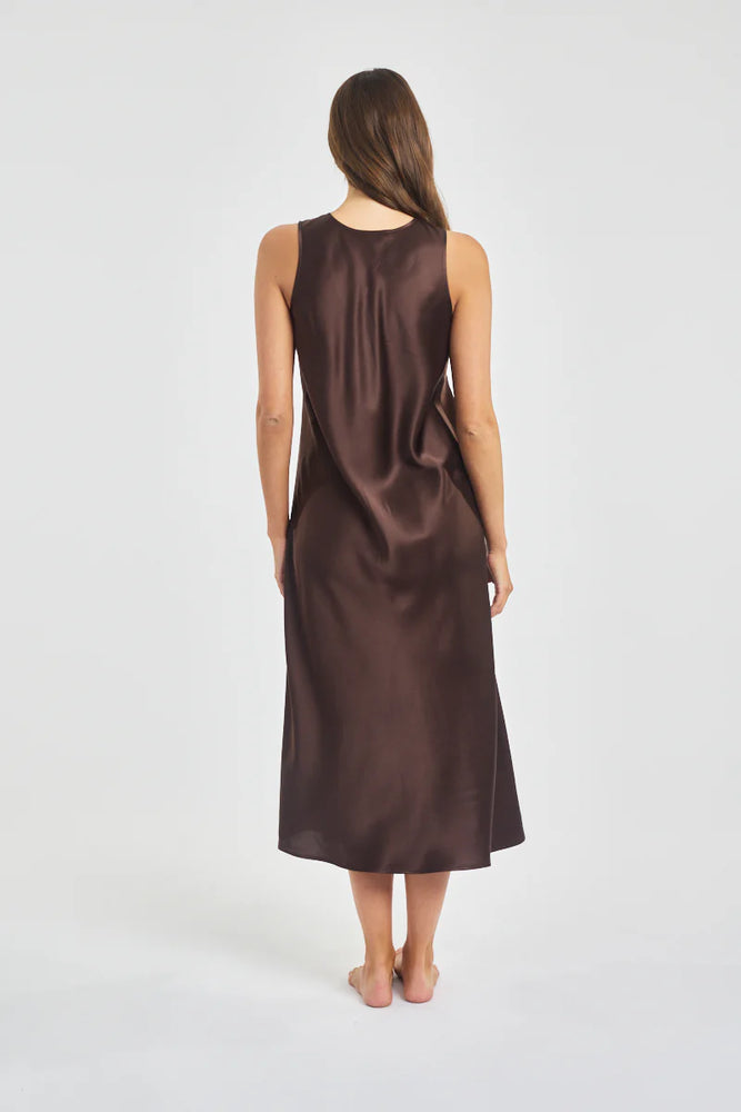 
                      
                        Love & Lustre Mono Silk Long Nightdress LL532 Chocolate
                      
                    