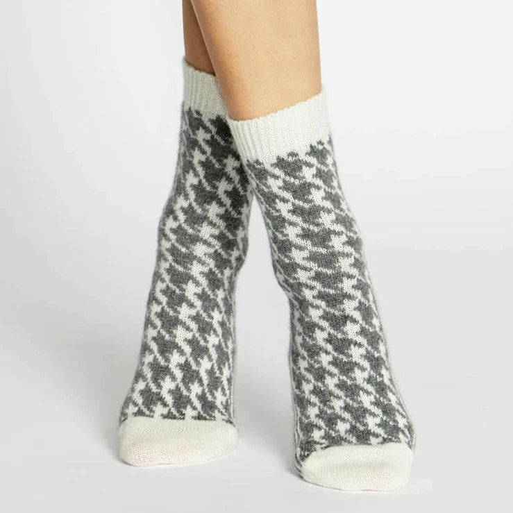 Levante Antonia Houndstooth Crew Sock