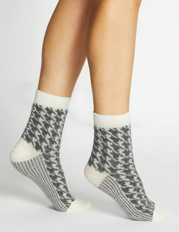 Levante Antonia Houndstooth Crew Sock