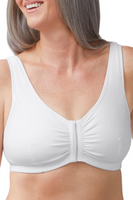 Amoena Fleur Front Closing Wirefree Pocketed Matectomy Bra 44672 White