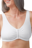 Amoena Fleur Front Closing Wirefree Pocketed Matectomy Bra 44672 White