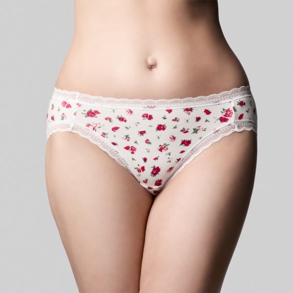 The Knicker Cotton Classic Bikini Brief T22017P Rosebud