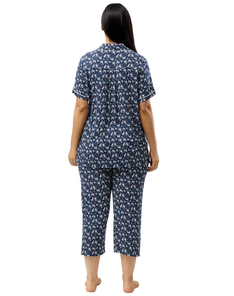 
                      
                        Yuu Garden Print Revere Pyjama Set Y250G Navy
                      
                    