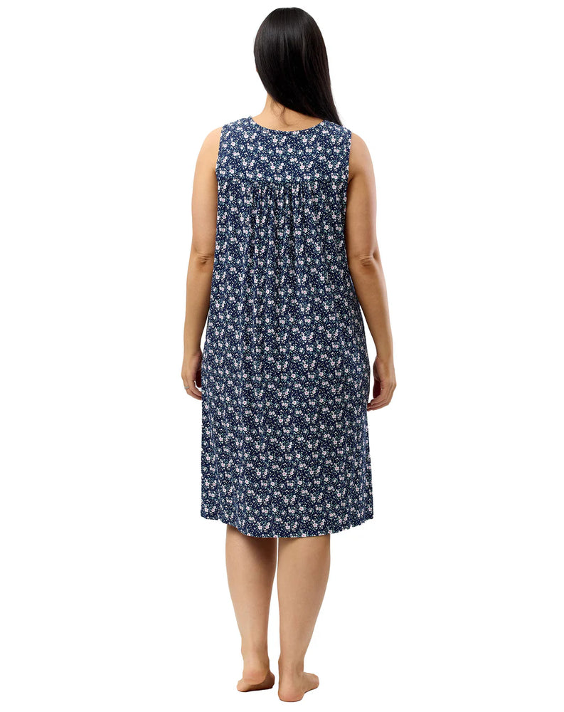 Yuu Garden Print Sleeveless Nightie Y463G Navy