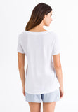 Hanro Sleep & Lounge Short Sleeve Top 077876 White