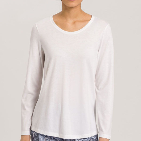 Hanro Sleep & Lounge Long Sleeve Shirt 077844 White