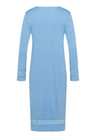 Hanro Gaia Long Sleeve 110cm Nightdress 076544 Bonnie Blue