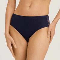 Hanro Moments Lace Midi Brief 071480 Deep Navy