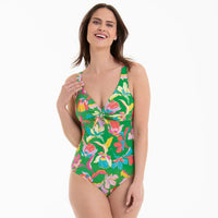 Rosa Faia Olivia One Piece Swimsuit 7831 Apple Green Floral