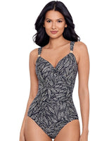 Miraclesuit Shore Leave Siren Underwired Shaping Swimsuit 6553717 Black White