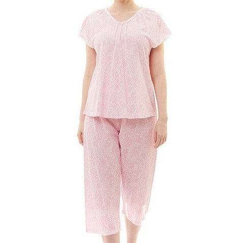 Givoni Blake Pink Cotton 3/4 Pants Pyjama Set