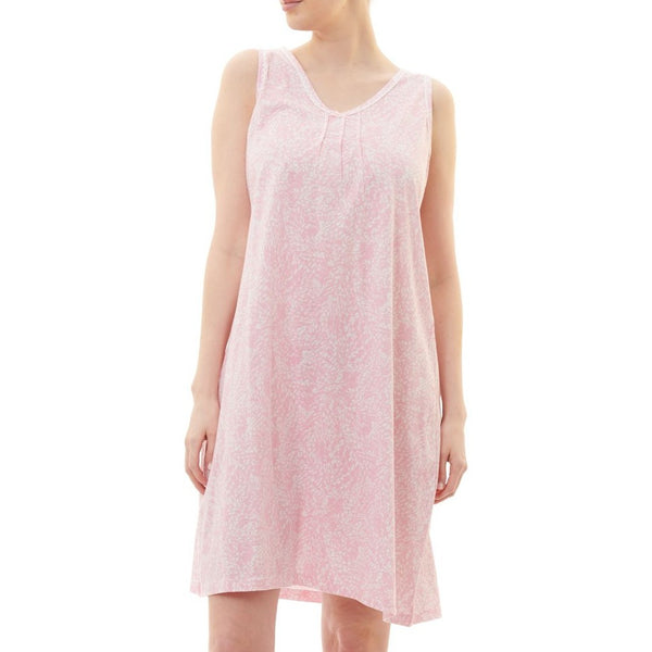 Givoni Blake Pink Sleeveless Short Cotton Nightie