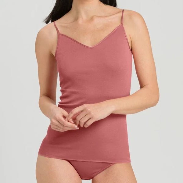 V-neck Camisole in colour beige from the Cotton Seamless collection by HANRO .