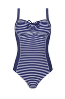 Amoena Infinity Pool Half Bodice Swimsuit 71469 Deep Blue/Star White