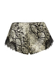 Sainted Sisters Silk French Knicker L27002 Black/Ivory Snake