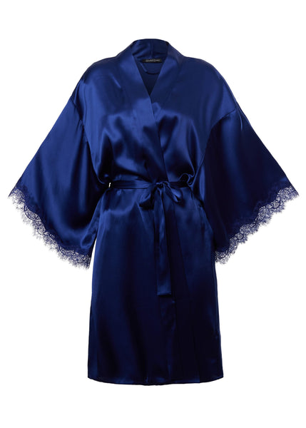 Sainted Sisters Scarlett Silk Kimono L68002P Midnight