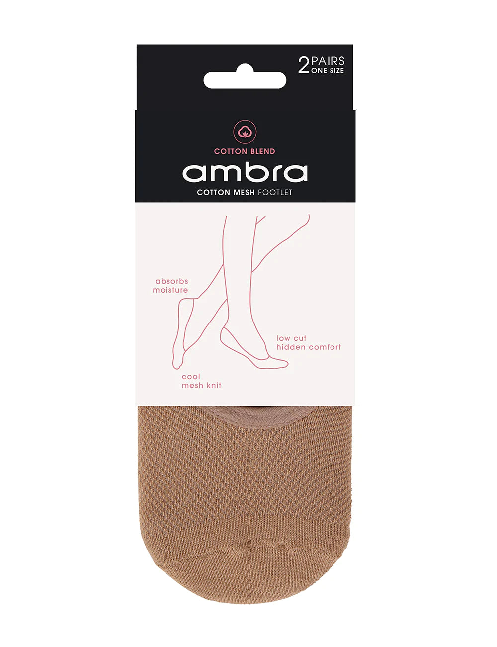 Ambra Cotton Mesh Footlet