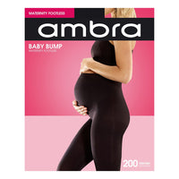 Ambra Baby Bump Maternity Footless Tights