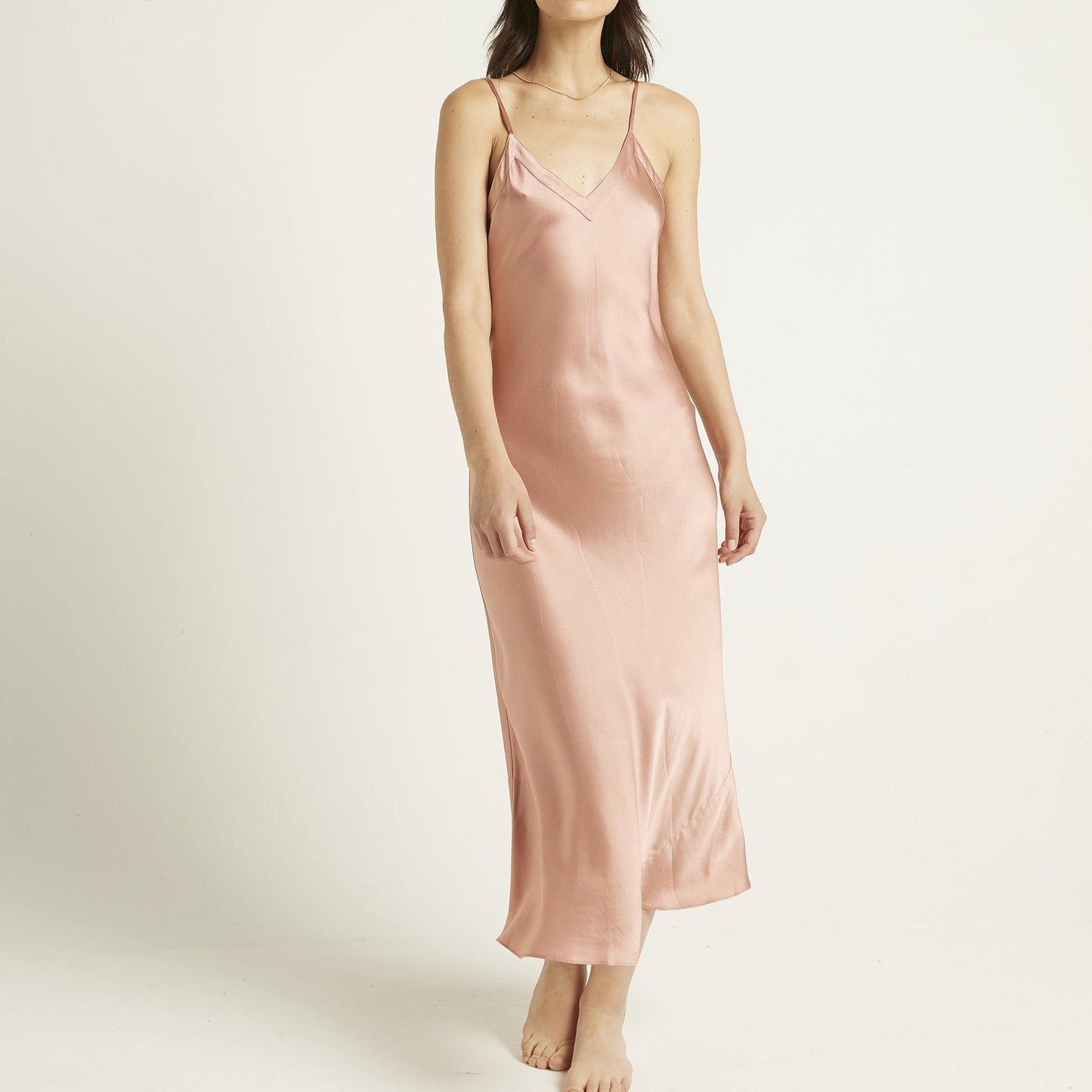 Ginia Silk V Neck Nightdress