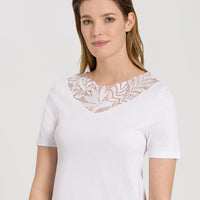 Hanro Zelda Short Sleeved Nightdress 076971 White
