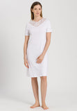 Hanro Zelda Short Sleeved Nightdress 076971 White