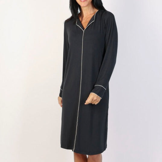 Pluto Nightdress MARLYS Anthracite/Pearl